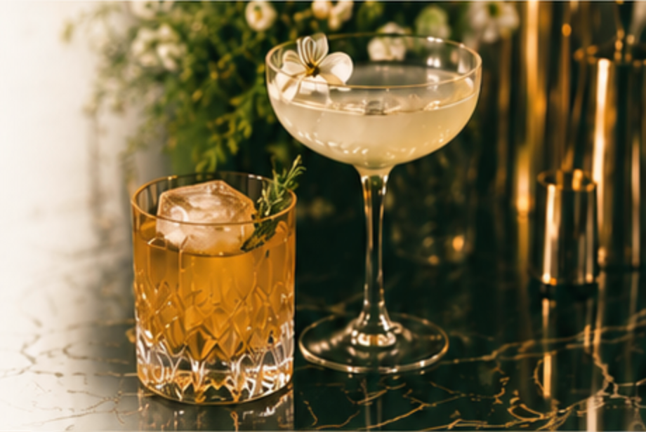 Gilded Glass Affairs Cocktail Menu